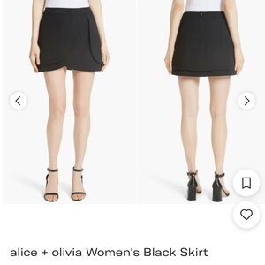 Alice + Olivia Black Mini Skirt